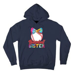 Cute Tie Dye Baseball Sister Tall Hoodie