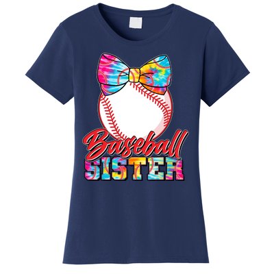 Cute Tie Dye Baseball Sister Women's T-Shirt