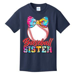 Cute Tie Dye Baseball Sister Kids T-Shirt