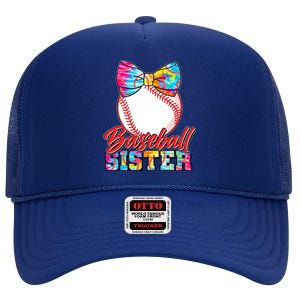 Cute Tie Dye Baseball Sister High Crown Mesh Back Trucker Hat