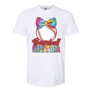 Cute Tie Dye Baseball Sister Softstyle CVC T-Shirt