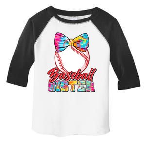 Cute Tie Dye Baseball Sister Toddler Fine Jersey T-Shirt