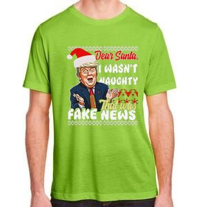 Christmas Trump Dear Santa Fake News Funny Xmas Adult ChromaSoft Performance T-Shirt