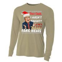 Christmas Trump Dear Santa Fake News Funny Xmas Cooling Performance Long Sleeve Crew