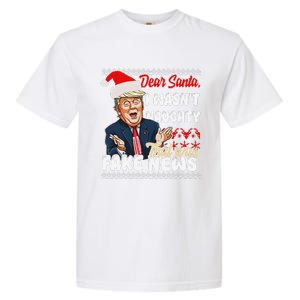 Christmas Trump Dear Santa Fake News Funny Xmas Garment-Dyed Heavyweight T-Shirt