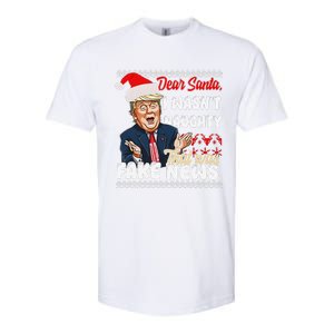 Christmas Trump Dear Santa Fake News Funny Xmas Softstyle CVC T-Shirt