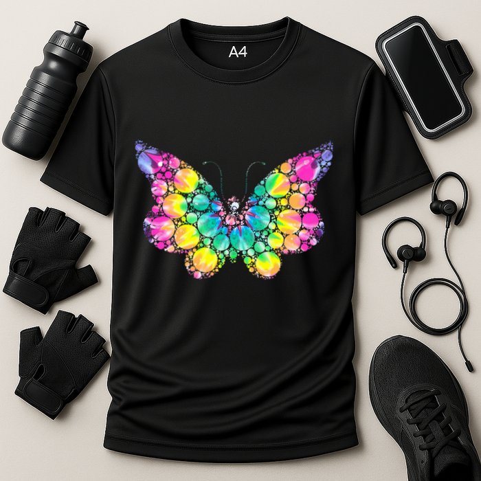Cute Tie Die Polka Dots Cooling Performance Crew T-Shirt