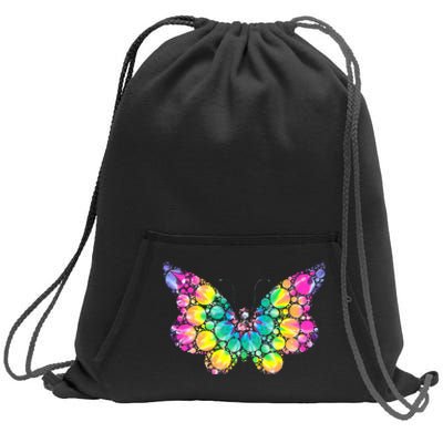 Cute Tie Die Polka Dots Sweatshirt Cinch Pack Bag