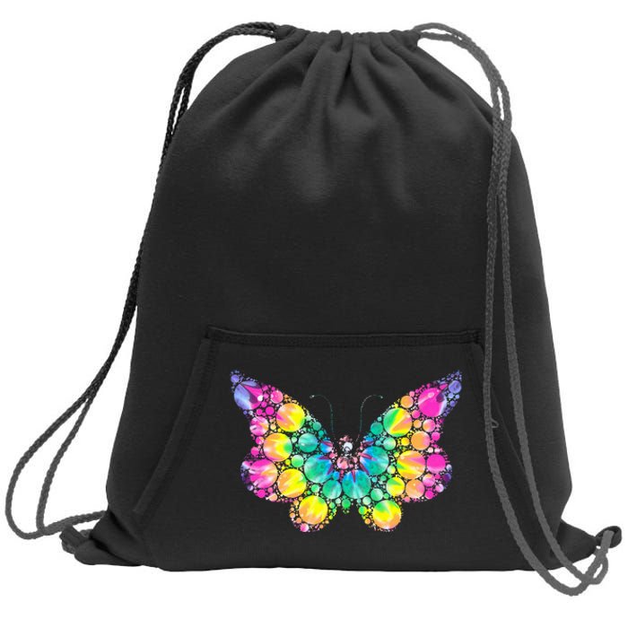 Cute Tie Die Polka Dots Sweatshirt Cinch Pack Bag