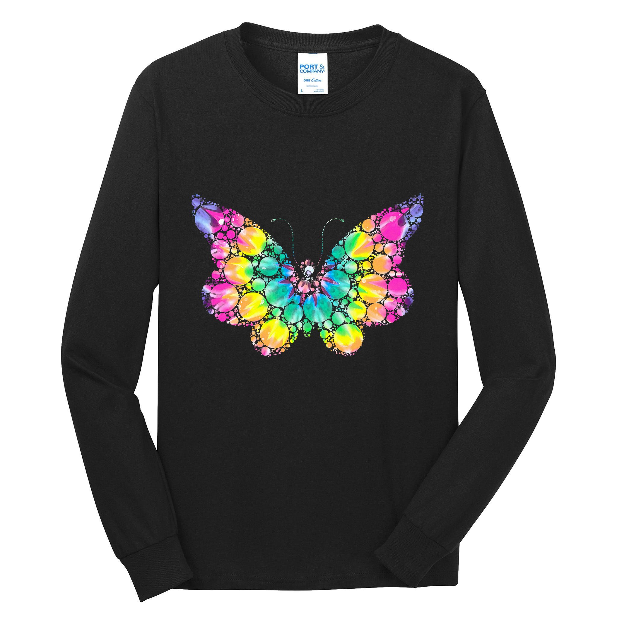 Cute Tie Die Polka Dots Tall Long Sleeve T-Shirt