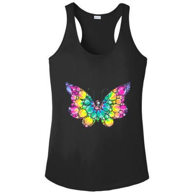 Cute Tie Die Polka Dots Ladies PosiCharge Competitor Racerback Tank