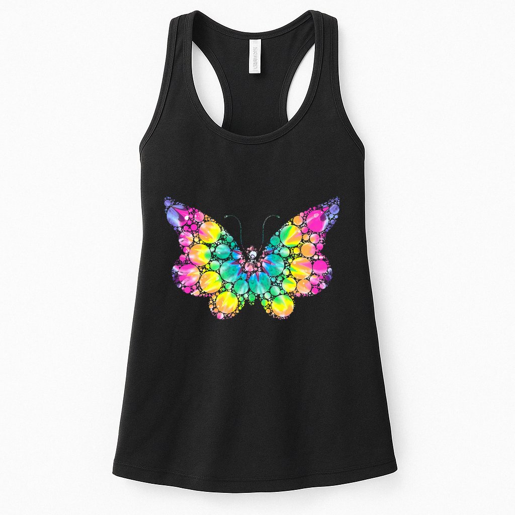 Cute Tie Die Polka Dots Womens Tank Top
