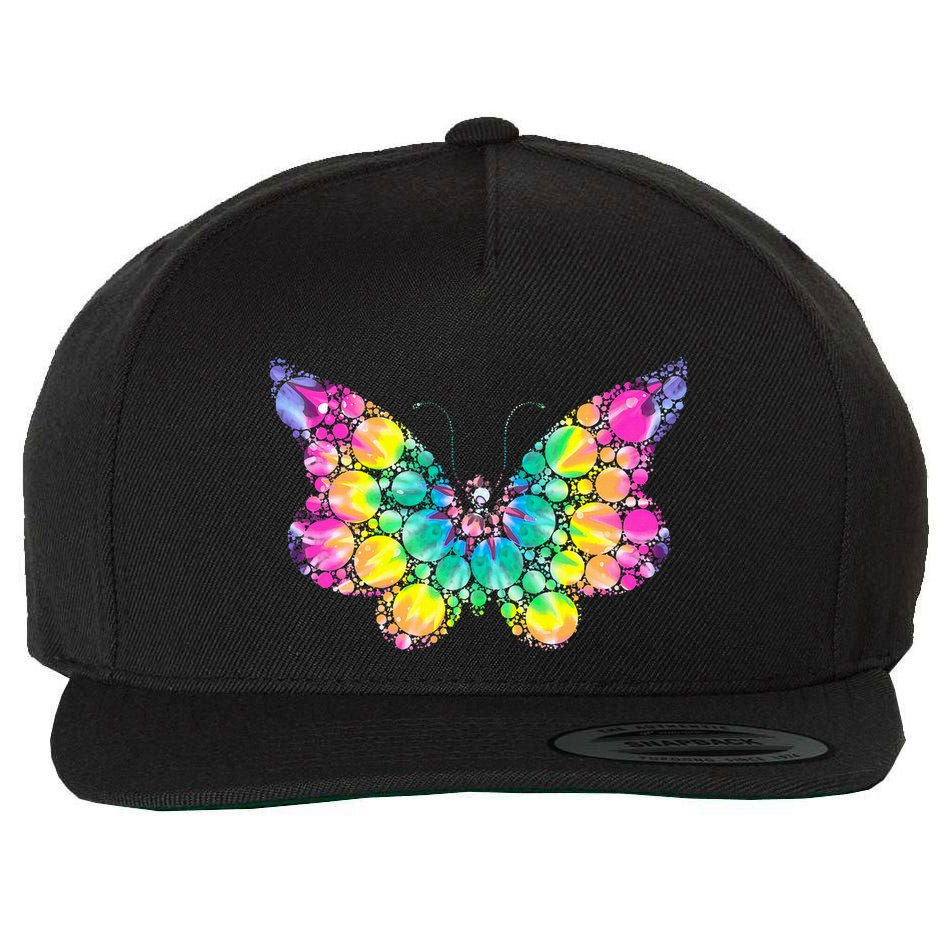 Cute Tie Die Polka Dots Wool Snapback Cap