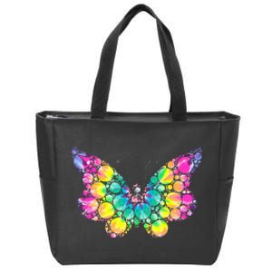 Cute Tie Die Polka Dots Zip Tote Bag