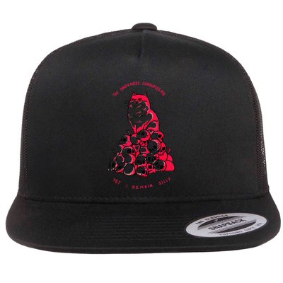 Cat The Darkness Consumes Me Yet I Remain Silly Flat Bill Trucker Hat
