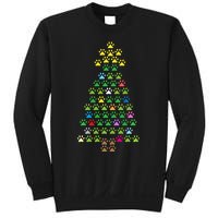 Christmas Tree Dog Paws Christmas Lights Sweatshirt