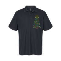 Christmas Tree Dog Paws Christmas Lights Softstyle Adult Sport Polo