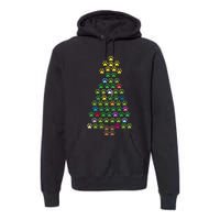 Christmas Tree Dog Paws Christmas Lights Premium Hoodie