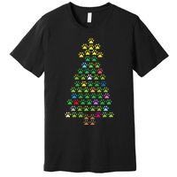 Christmas Tree Dog Paws Christmas Lights Premium T-Shirt