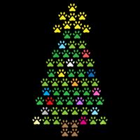Christmas Tree Dog Paws Christmas Lights Baby Bodysuit