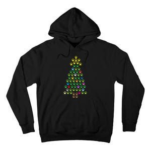 Christmas Tree Dog Paws Christmas Lights Tall Hoodie