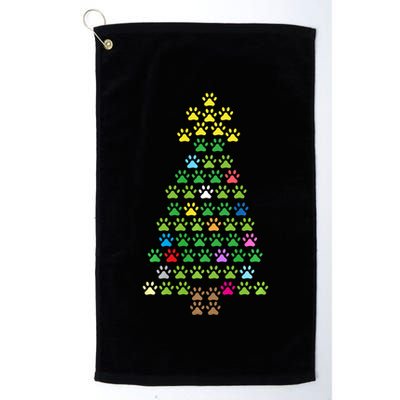 Christmas Tree Dog Paws Christmas Lights Golf Towel