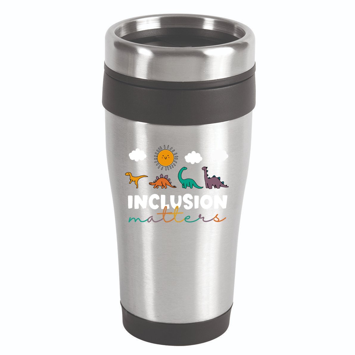 Cute TRex Dinosaur Inclusion Teacher Matters Special Education Gift 16oz Travel Tumbler