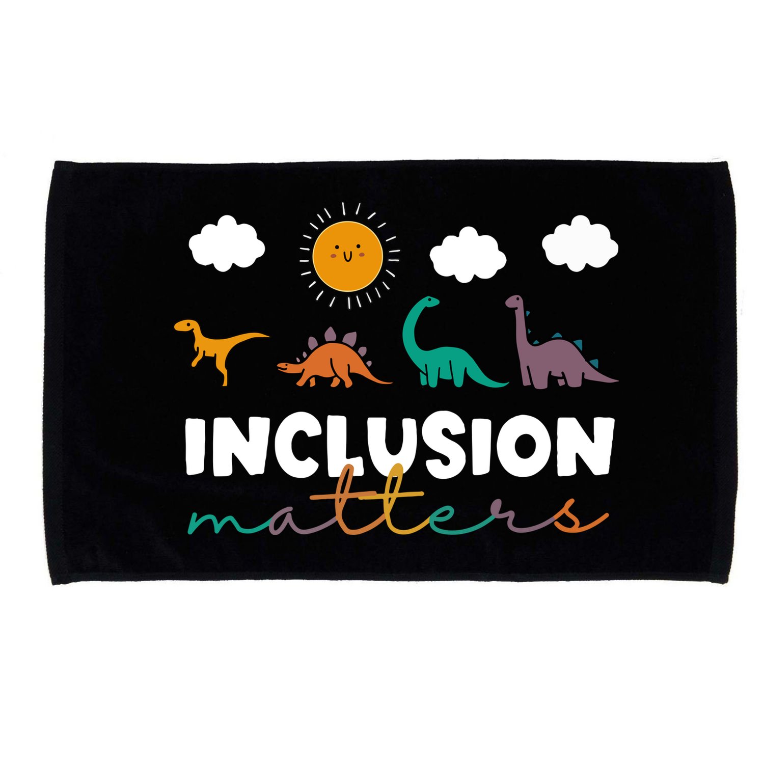 Cute TRex Dinosaur Inclusion Teacher Matters Special Education Gift Microfiber Hand Towel
