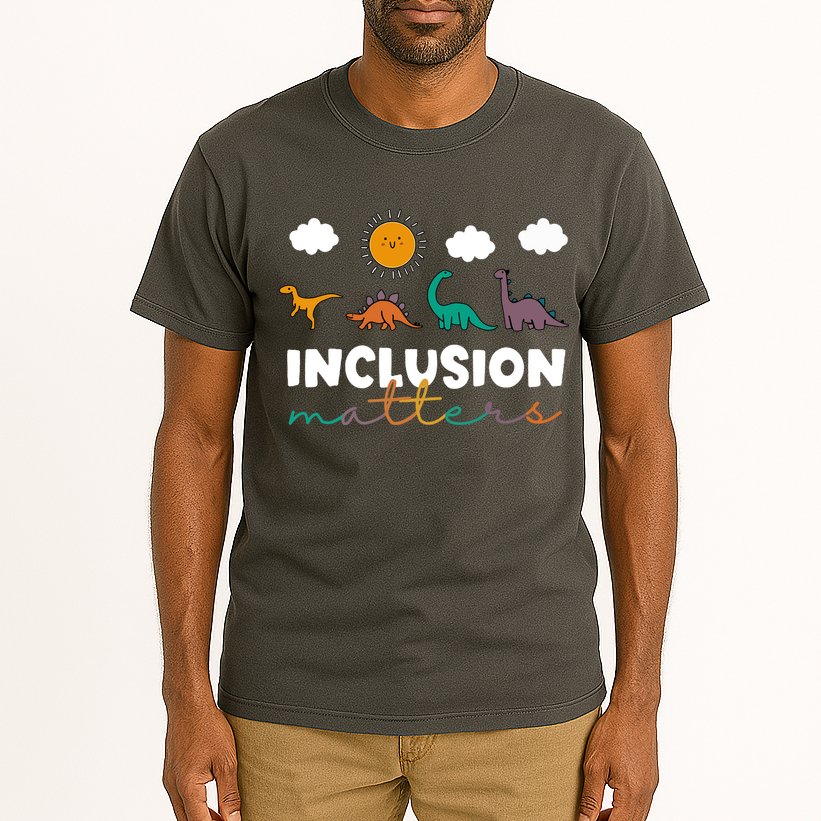 Cute TRex Dinosaur Inclusion Teacher Matters Special Education Gift Tall T-Shirt