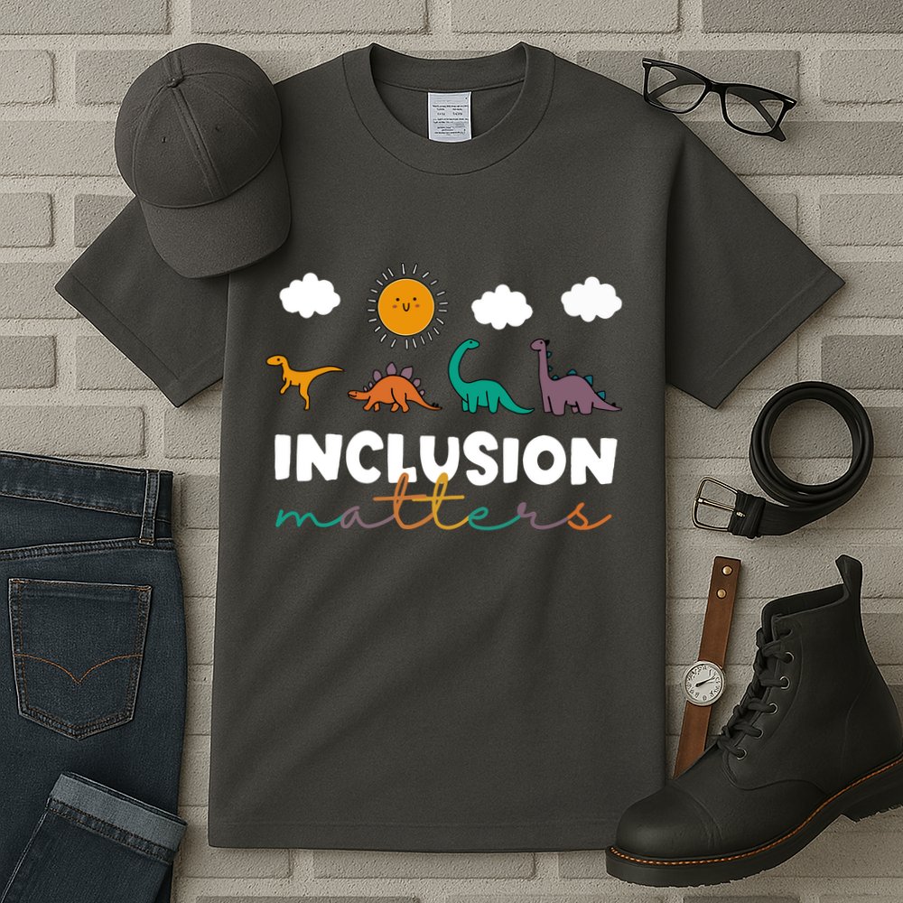 Cute TRex Dinosaur Inclusion Teacher Matters Special Education Gift Tall T-Shirt
