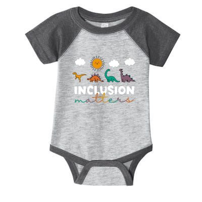 Cute TRex Dinosaur Inclusion Teacher Matters Special Education Gift Infant Baby Jersey Bodysuit