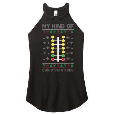 Christmas Tree Drag Racing Xmas Gift Women’s Perfect Tri Rocker Tank