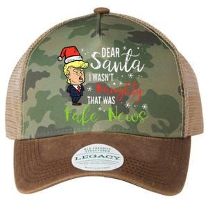 Christmas Trump Dear Santa Fake News Funny Xmas Legacy Tie Dye Trucker Hat