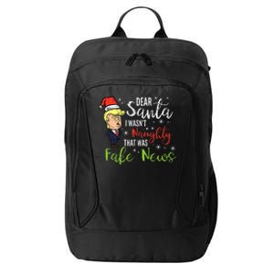 Christmas Trump Dear Santa Fake News Funny Xmas City Backpack