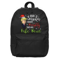 Christmas Trump Dear Santa Fake News Funny Xmas 16 in Basic Backpack