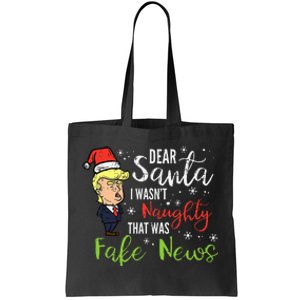 Christmas Trump Dear Santa Fake News Funny Xmas Tote Bag