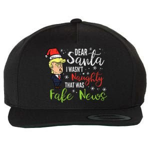 Christmas Trump Dear Santa Fake News Funny Xmas Wool Snapback Cap