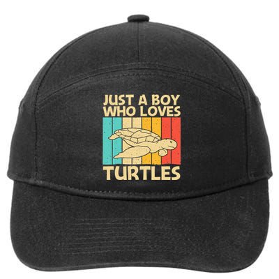 Cool Turtle Design For Sea Turtle Aquatic Animal 7-Panel Snapback Hat