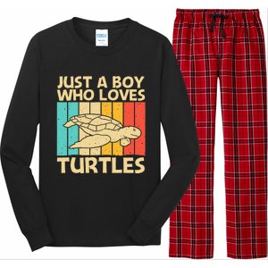 Cool Turtle Design For Sea Turtle Aquatic Animal Long Sleeve Pajama Set