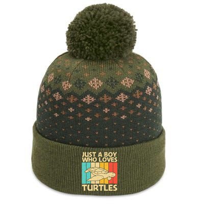 Cool Turtle Design For Sea Turtle Aquatic Animal The Baniff Cuffed Pom Beanie