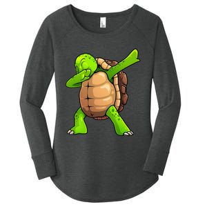 Cool Turtle Design For  Sea Turtle Tortoise Lovers Women's Perfect Tri Tunic Long Sleeve Shirt