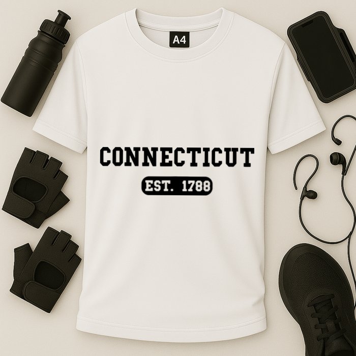 Connecticut Throwback Design Classic Cooling Performance Crew T-Shirt