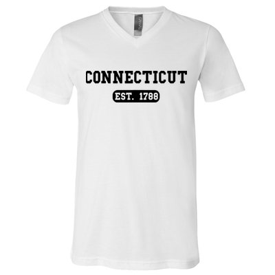 Connecticut Throwback Design Classic V-Neck T-Shirt