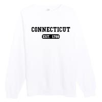 Connecticut Throwback Design Classic Premium Crewneck Sweatshirt