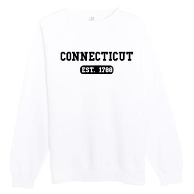 Connecticut Throwback Design Classic Premium Crewneck Sweatshirt