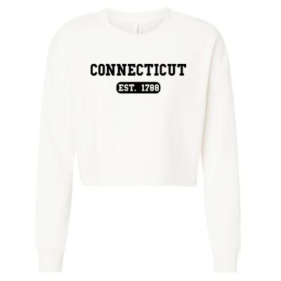Connecticut Throwback Design Classic Cropped Pullover Crew