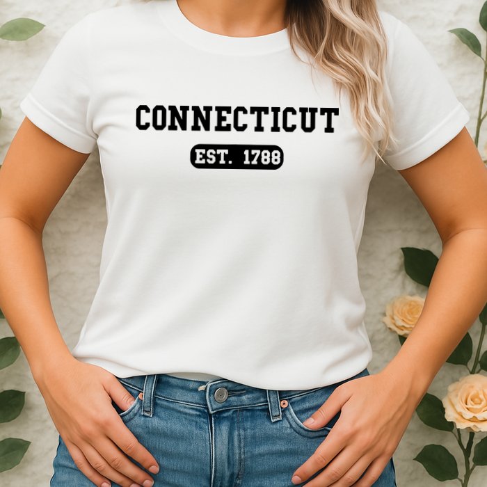 Connecticut Throwback Design Classic Womens T-Shirt