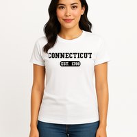 Connecticut Throwback Design Classic Womens T-Shirt