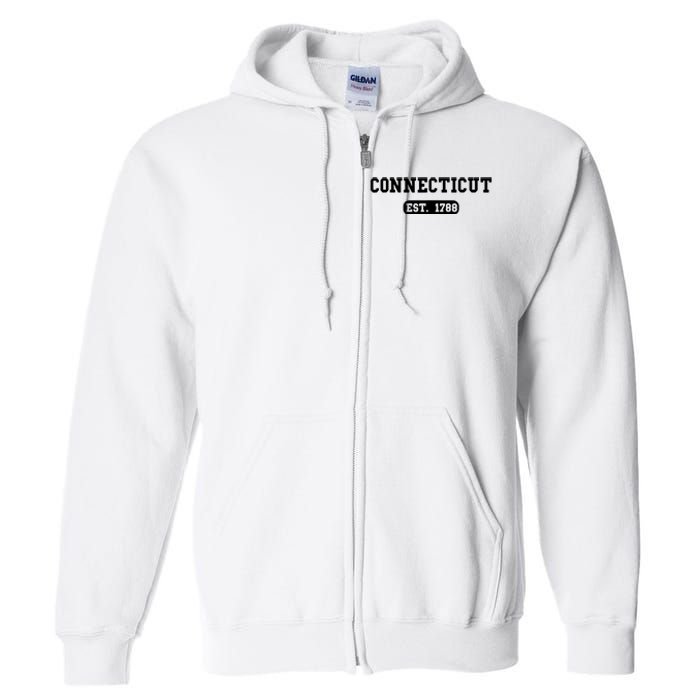 Connecticut Throwback Design Classic Full Zip Hoodie