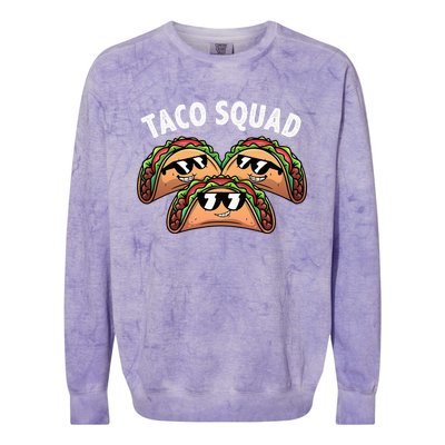 Cool Taco Design Taco Mexican Dish Lovers Colorblast Crewneck Sweatshirt